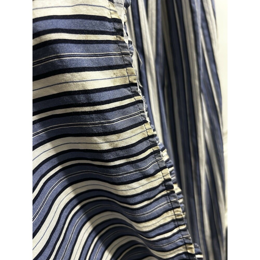 For Justify XL Blue White Stripe Smocked Wide Leg Off Shoulder Jumpsuit Romper - Picture 10 of 13